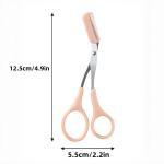 Eyebrow Razor Scissor  Stainless Steel Safe Anti-scratch Trimmer for Beginners Crescent Sharp Beauty Tool Multi-color