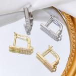 Juya DIY Earwire Fixtures Shvenzy Gold/Silver Color Earring Hooks Accessories For Handmade Luxury Dangle Women's Earring Making