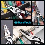 DURATECH 8.5-Inch Needle Nose Pliers, Compound High-Leverage Long Nose Pliers with Wire Cutter, CR-V Steel, Dual Pivot Design, Anti-Slip TPR Grip for Electrical, Repair, Wire Bending