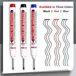 1-40PCS 20mm Deep Hole Long Nib Head Markers For Metal Perforating Pen Waterproof Bathroom Woodworking Decoration Multi-Purpose