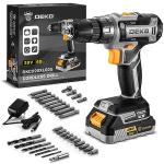 Power Drill Cordless: DEKOPRO Cordless Drill 20V Electric Power Drills Set Tool Drills Cord-less Set with Battery and Charger