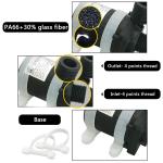 Silent 4 Points Threaded Water Heater Shower Floor Heating Booster Pump Brushless Solar Motor Water Pump DC 12V 24V IP68 US Plug