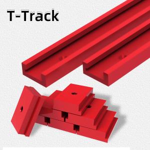 Woodworking Chute Rail T-track T-slot Miter Track Jig T Screw Fixture Slot  Table Saw Router Table DIY Tools Red DIY Tools