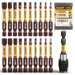 21-Piece 2.5" Allen-Wrench Hex Drill Bit Set, Durable Impact Allen Key Set, Long-Lasting Strong Magnetic Hex Screwdriver Bit Set, SAE & Metric Size, Mechanic Automotive Furniture DIY Home Repairs