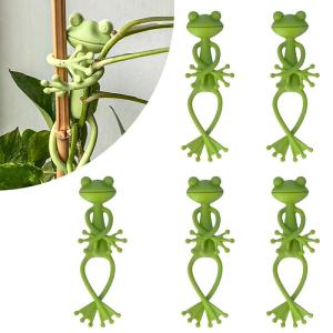 1/3/5/10PCS Frog Plant Stand Tomato Plant Support for Plants Gardening Plant Holder Plant Climbing Fixture Clips Garden Supplies