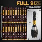 21-Piece 2.5" Allen-Wrench Hex Drill Bit Set, Durable Impact Allen Key Set, Long-Lasting Strong Magnetic Hex Screwdriver Bit Set, SAE & Metric Size, Mechanic Automotive Furniture DIY Home Repairs