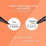 10Pcs/set Double Tip Art Black Blue ink Permanent Paint Marker Pen for Plastic Wood Stone Metal Glass Doodling Marking Graffiti