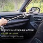 Car Rearview Mirror Wiper Cleaning Tool Auto Glass Mist Cleaner Scraper Car Accessories Handle Telescopic Window Cleaning Brush