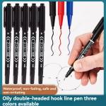 10Pcs/set Double Tip Art Black Blue ink Permanent Paint Marker Pen for Plastic Wood Stone Metal Glass Doodling Marking Graffiti