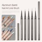 5PCS Nail Art Liner Brushes Hand Painted Brush Acrylic UV Gel Colours Paints Builder Drawing Pen DIY Manicure Design Accessories