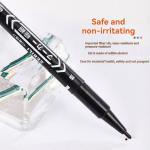 10Pcs/set Double Tip Art Black Blue ink Permanent Paint Marker Pen for Plastic Wood Stone Metal Glass Doodling Marking Graffiti