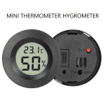 4 Pcs Mini Hygrometer Thermometer Fahrenheit or Celsius Meter Digital LCD Monitor Indoor Room Round Humidity Temperature Gauge