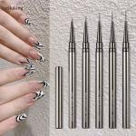 5PCS Nail Art Liner Brushes Hand Painted Brush Acrylic UV Gel Colours Paints Builder Drawing Pen DIY Manicure Design Accessories