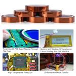 30m Long Gold Finger High Temperature Resistant Tape Polyimide Tape Multi Size Pet Anti Static Lithium Battery Insulation Tape