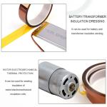 30m Long Gold Finger High Temperature Resistant Tape Polyimide Tape Multi Size Pet Anti Static Lithium Battery Insulation Tape