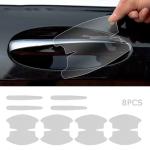 8Pcs Car Door Bowl Anti-scratch Sticker Clear Door Bowl Handle Protection Sticker Paint Surface Film Car Accessories