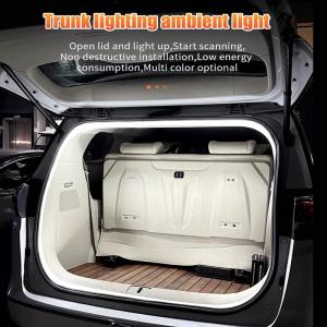 Car high brightness trunk lighting ambient light interior decoration LED wiring free automatic sensing tailgate light strip