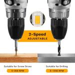 Power Drill Cordless: DEKOPRO Cordless Drill 20V Electric Power Drills Set Tool Drills Cord-less Set with Battery and Charger