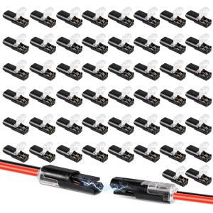 10/25/50PCS Double-Wire Plug-in Connector Pluggable 2 Pin 2 Way Led Strip Lights Connectors Low Voltage Wire Connector