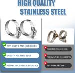 40pcs box-packed 8-29mm stainless steel American style throat clamp box clamp combination clamp ring clamp ring joint