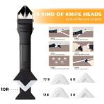 9PCS Caulk Nozzle Applicator Silicone Scraper Sealant Caulking Smooth Remover Tools Kit Floor Caulk Finisher Grout Accessoriess