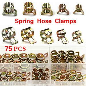 75Pcs 6mm/7mm/8mm/9mm/10mm For Choose Fuel Spring Clip Vacuum Silicon Hose Clamp Autos Spring Clip Fuel Oil Water Tube Clamp