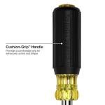 Klein Tools 32500 11-in-1 Screwdriver/Nut Driver Set, 8 Bits (Phillips, Slotted, Torx, Square), 3 Nut Driver Sizes, Cushion Grip Handle