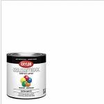 Krylon K05615007 COLORmaxx Acrylic Latex Brush On Paint for Indoor/Outdoor Use, ½ Pint, Satin White
