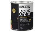 Rust-Oleum 369383 Advanced Dry Door & Trim Paint, Quart, Satin Black