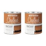 Rust-Oleum Terracotta Chalked All-in-One Ultra Matte Paint | One Coat Coverage | No Primer, Sanding, Or Topcoat Needed | Easy Clean Up | Made in USA | 30 OZ | 2 Pack