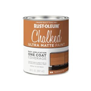 Rust-Oleum Terracotta Chalked All-in-One Ultra Matte Paint | One Coat Coverage | No Primer, Sanding, Or Topcoat Needed | Easy Clean Up | Made in USA | 30 OZ