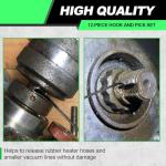 FTIHTRY 12-Piece Pick and Hook Tools Set, Pick Tool Set Car Auto Oil Seal/O-Ring Seal Gasket Pick Hooks Puller Remove, Long and Mini Pick Tool Set