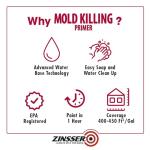 qt Zinsser 276087 White Zinsser, Mold Killing Primer Water-Based Mold Killing Primer