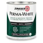 Zinsser 02774 PERMA-WHITE Mold & Mildew Proof Interior Paint, Quart, Eggshell White