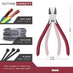 IGAN-P6 6-inch Ultra Sharp & Powerful Side Cutter Clippers with Longer Flush Cutting Edge, Ideal Wire Snips for Crafting, Floral, Electrical & Any Clean Cut Needs