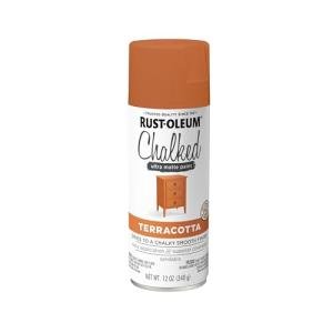 Rust-Oleum Terracotta Chalked All-in-One Ultra Matte Spray Paint | One Coat Coverage | No Primer, Sanding, Or Topcoat Needed | Easy Spray Application | Made in USA | 12 OZ