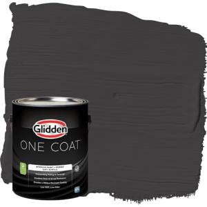 Glidden Interior Paint + Primer: Black/Black Magic, One Coat, Flat, 1-Gallon