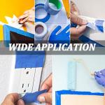 Blue Painters Tape, Masking Tapes, Premium Painter's Tape (88yd=4Rolls*0.94in*22yd), Adhesive Paint Tape for Wall Painting, DIY Artist Craft Arts, Decoration, Drafting, No Residue,Easy Removal