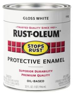 Rust-Oleum 7792502 Stops Rust Brush On Paint, Quart, Gloss White, (Pack of 1)