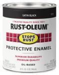Rust-Oleum 7777502 Stops Rust Brush On Paint, Quart, Satin Black