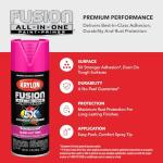 Krylon Fusion All-In-One Adhesive Spray Paint for Indoor/Outdoor Use, 12 oz, Hot Pink