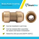 SharkBite Brass Push-Fit Fitting 3/8 Inch