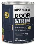 Rust-Oleum 369386 Advanced Dry Door & Trim Paint, Quart, Satin Nantucket Navy