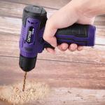 CARTMAN 150 Piece Tool Set, Tool Set with 8V Purple Cordless Drill Set, Home Tool Kit