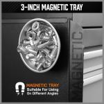 HORUSDY 4-Piece Telescoping Magnetic Pickup Tools Set - Extendable Magnetic Pick Up Tools，Flexible Bendable Spring Magnet Stick