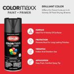 Krylon K05505007 COLORmaxx Spray Paint and Primer for Indoor/Outdoor Use, Gloss Black 12 Ounce (Pack of 1)