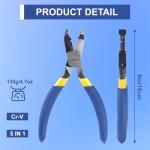 VAZIOYAR Multi-Function Screw Extractor Pliers, Non-Slip Screw Removal Tool, Extracts Stripped, Broken, Rusted Screws, Screw Pliers for Tightening, Loosening and Gripping Nuts and Bolts，Wire pliers