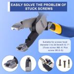 VAZIOYAR Multi-Function Screw Extractor Pliers, Non-Slip Screw Removal Tool, Extracts Stripped, Broken, Rusted Screws, Screw Pliers for Tightening, Loosening and Gripping Nuts and Bolts，Wire pliers