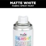 Tulip ColorShot Instant Fabric Spray Paint, Permanent Color Spray-On Fabric Paint, 3oz. White