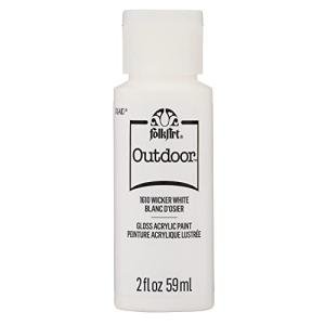 FolkArt Outdoor Acrylic Paint in Assorted Colors (2 Ounce), 1610 Wicker White